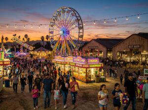 Carnival midway at the California Mid Winter Fair in Imperial