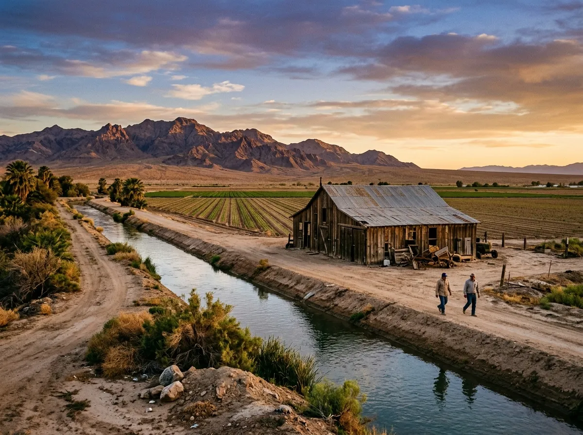 Historic irrigation landscape reflecting Imperial County culture and agriculture