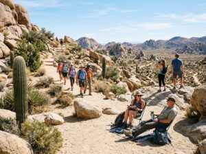 Visitors enjoying Imperial County outdoor activities in comfortable weather